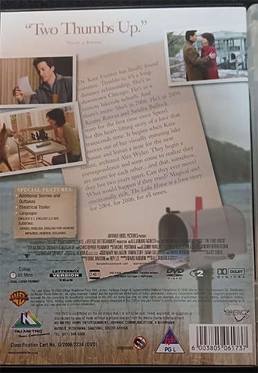 Set of 2 DVD's - The Lake House & Battle of the Brave