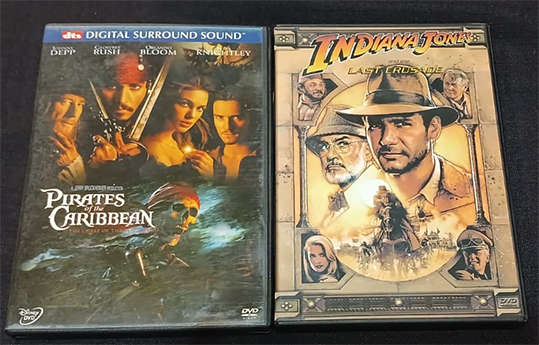 Set of 2 DVD's - Pirates of the Caribbean & Indiana Jones