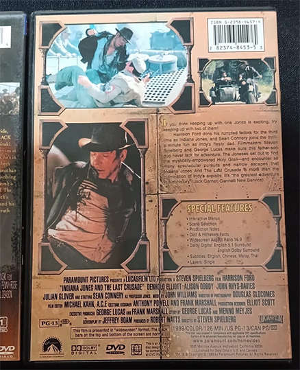 Set of 2 DVD's - Pirates of the Caribbean & Indiana Jones