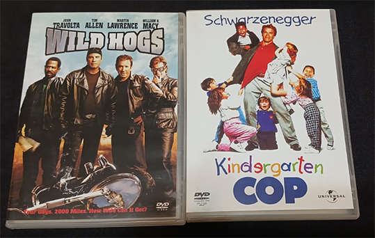Set of 2 DVD's - Wild Hogs & Kindergarten Cop