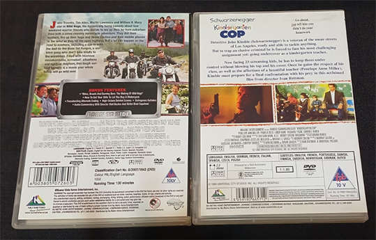 Set of 2 DVD's - Wild Hogs & Kindergarten Cop