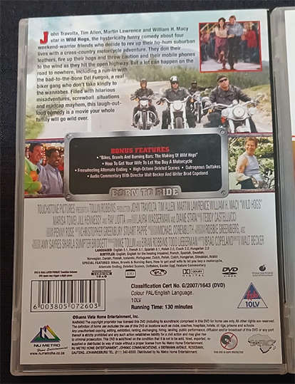 Set of 2 DVD's - Wild Hogs & Kindergarten Cop