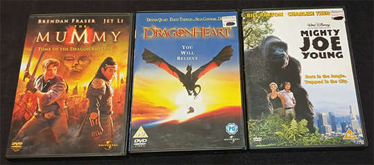 Set of 3 DVD's - The Mummy / Dragonheart / Mighty Joe Young