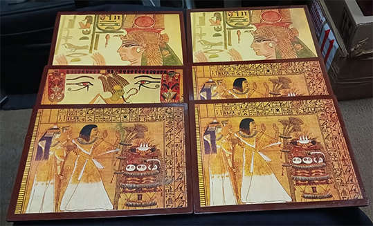 Set of 6 Hard Egyptian Placemats