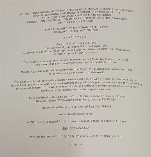 Full Moon by Michael Light (1st Edition)