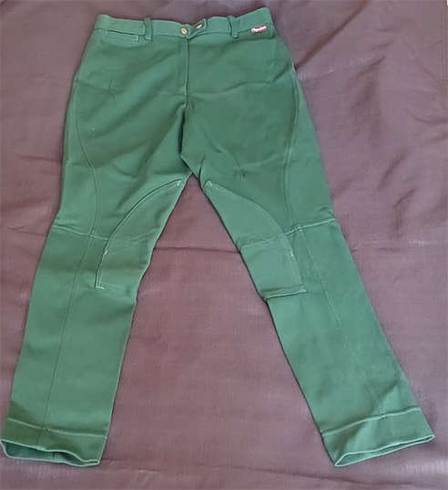 Ladies Horse Riding Jodhpurs - Green (Size: 40)