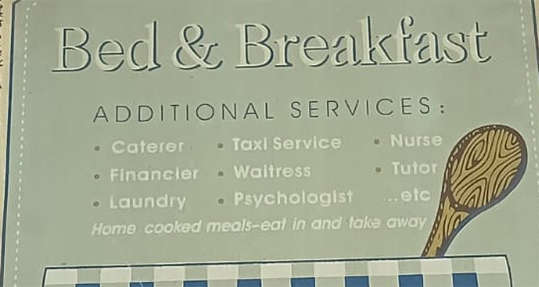 Metal Sign - Mum's Bed & Breakfast