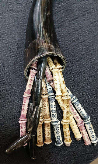Very Unusual African Necklace with Large Irregular Shaped Beads