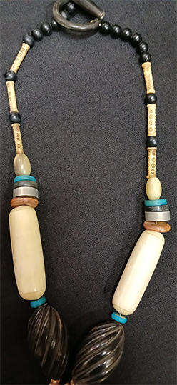 Very Unusual African Necklace with Large Irregular Shaped Beads