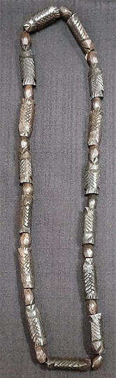 Dark Brown African Hand Carved Beaded Necklace