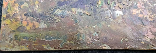 Oil Painting on Hard Board of Veld Fire Near De Wildt - Signed
