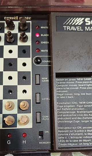 Vintage SciSys Travel Mate Chess Computer Set Art No. 122