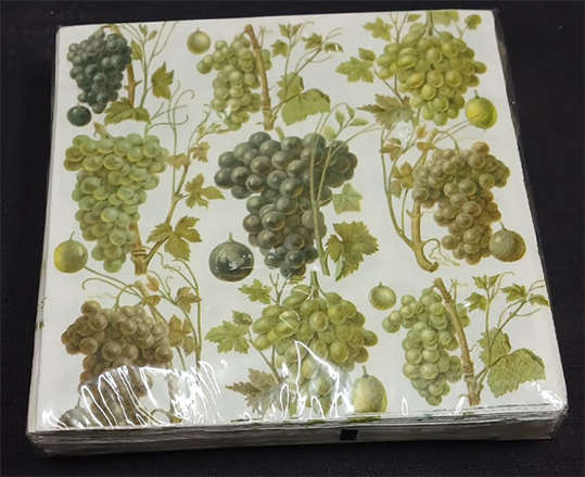 Imported Pack of Grapes Serviettes - 20 Serviettes x 3Ply