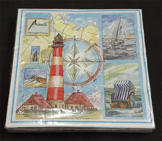 Imported Pack of Lighthouse Serviettes - 20 Serviettes x 3Ply
