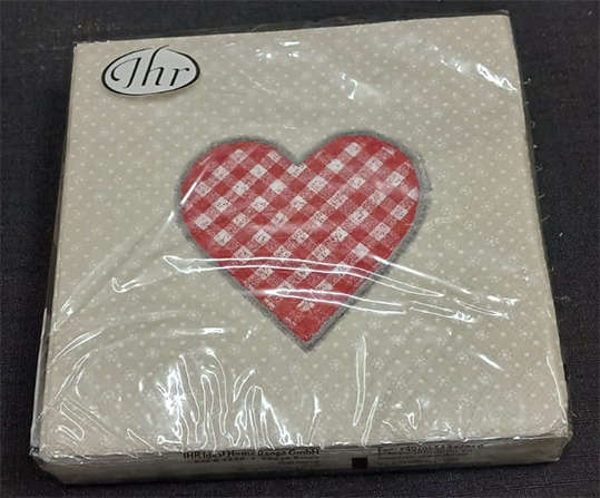 Imported Pack of Lovely Dotty Heart Serviettes - 20 Serviettes x 3Ply
