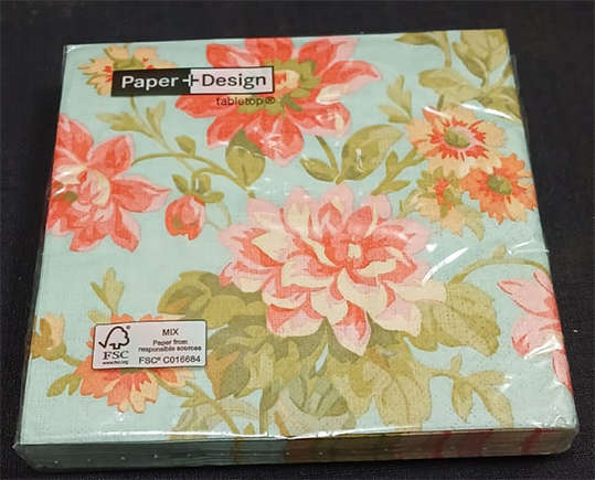 Imported Pack of Painted Dahlias Serviettes - 20 Serviettes x 3Ply