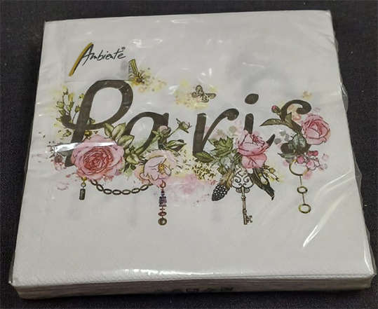 Imported Pack of Paris Serviettes - 20 Serviettes x 3Ply