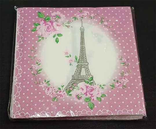 2 Packs of 20 Serviettes x 2Ply - Paris & Roses