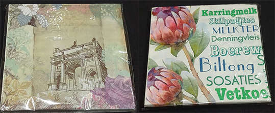2 Packs of 20 Serviettes x 2Ply - Romantic Scenes & Boerekos
