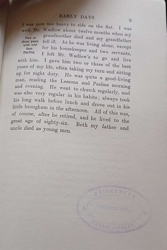 Sam Darling's Reminiscences (1st Edition)