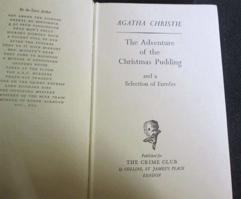 The Adventure of the Christmas Pudding by Agatha Christie (1st Edition)