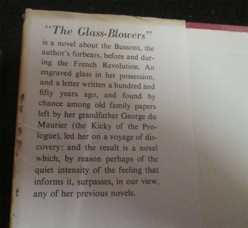 The Glass-Blowers by Daphne Du Maurier (1st Edition)
