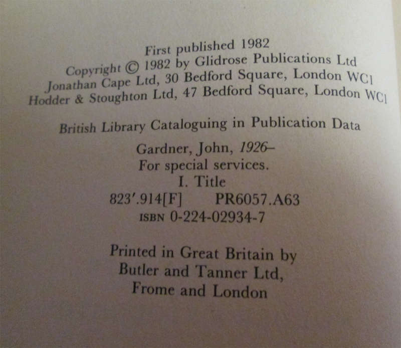 2 Hard Cover John Gardner Books - License Renewed & For Special Services (1st Editions)