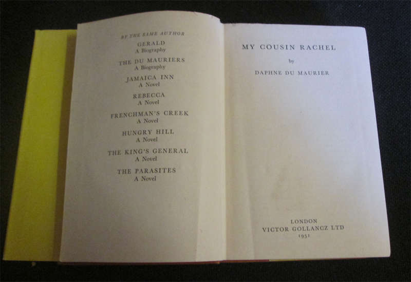 My Cousin Rachel by Daphne Du Maurier (1st Edition)