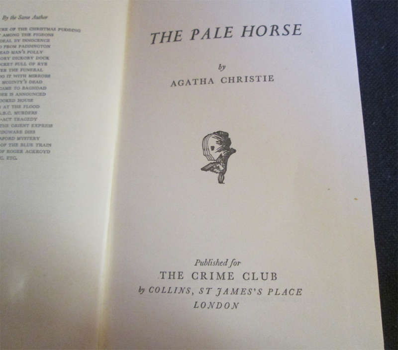 The Pale Horse by Agatha Christie (1st Edition)