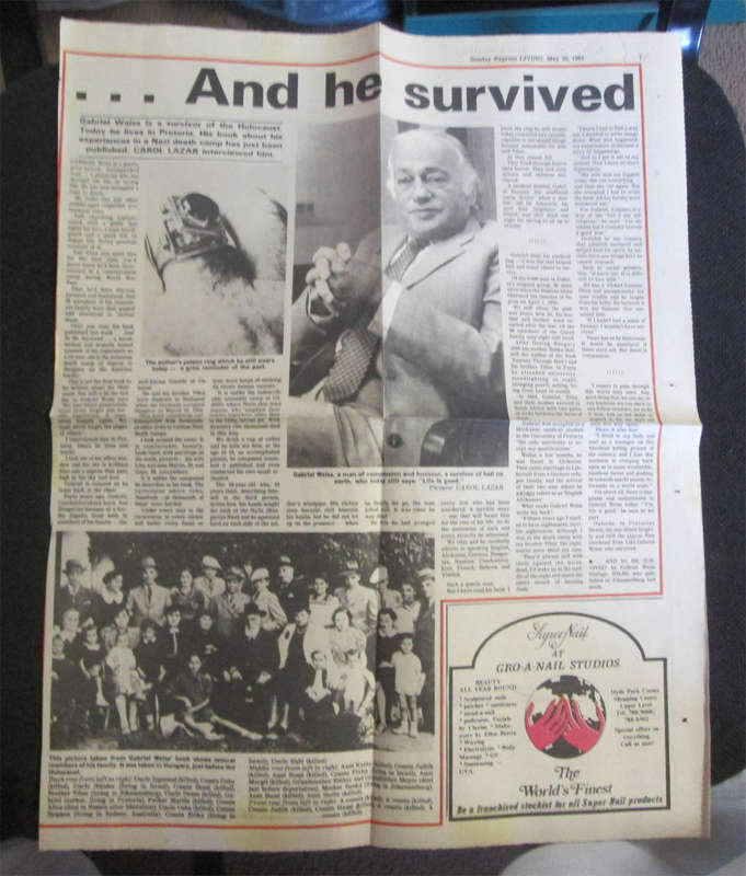 ...And so he survived by Gabriel Weiss (1st Edition, 2 signatures)