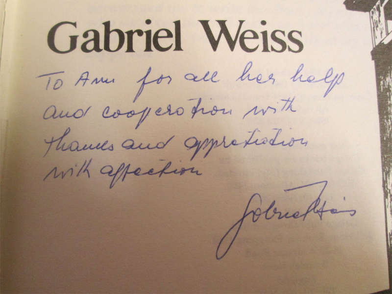 ...And so he survived by Gabriel Weiss (1st Edition, 2 signatures)