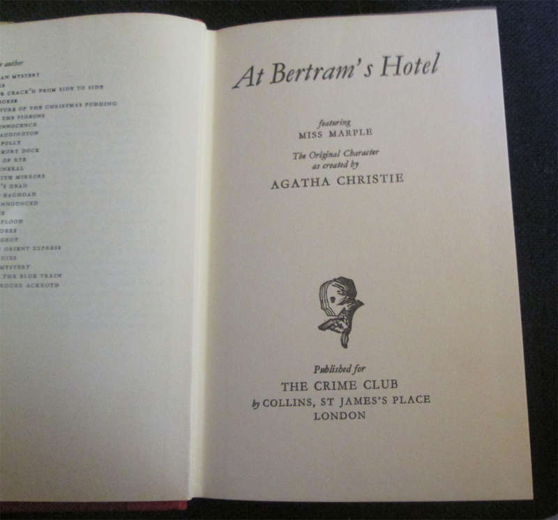 At Bertram's Hotel by Agatha Christie (1st Edition)
