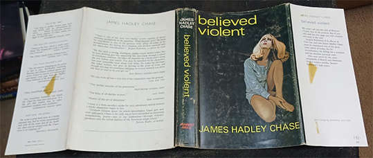 Believed Violent by James Hadley Chase (1st Edition)