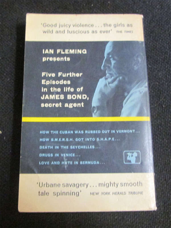 2 Soft Cover Ian Fleming Books - For your eyes only & Her Majesty's Secret Service