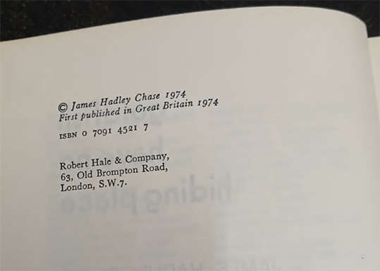 Goldfish have no hiding place by James Hadley Chase (1st Edition)