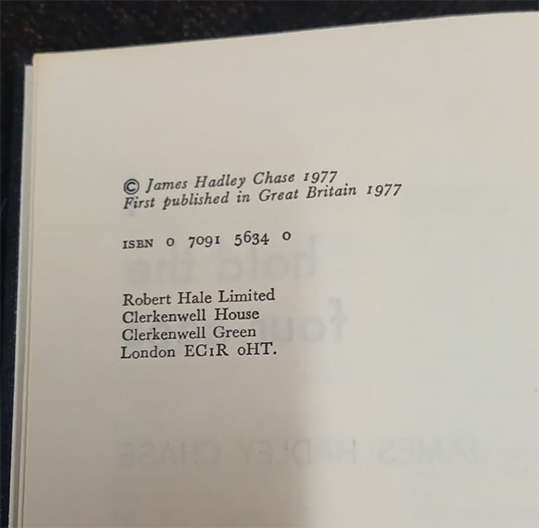 I Hold the Four Aces by James Hadley Chase (1st Edition)