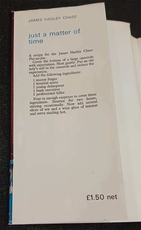 Just a Matter of Time by James Hadley Chase (1st Edition)
