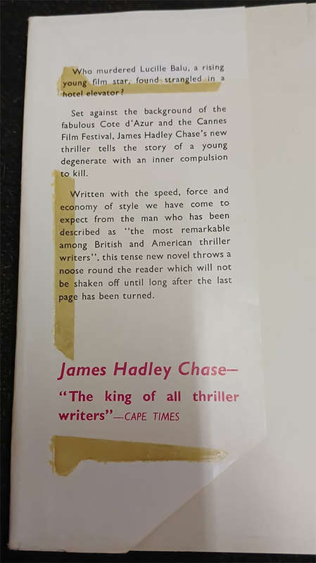 Not Safe to be Free by James Hadley Chase (1st Edition)