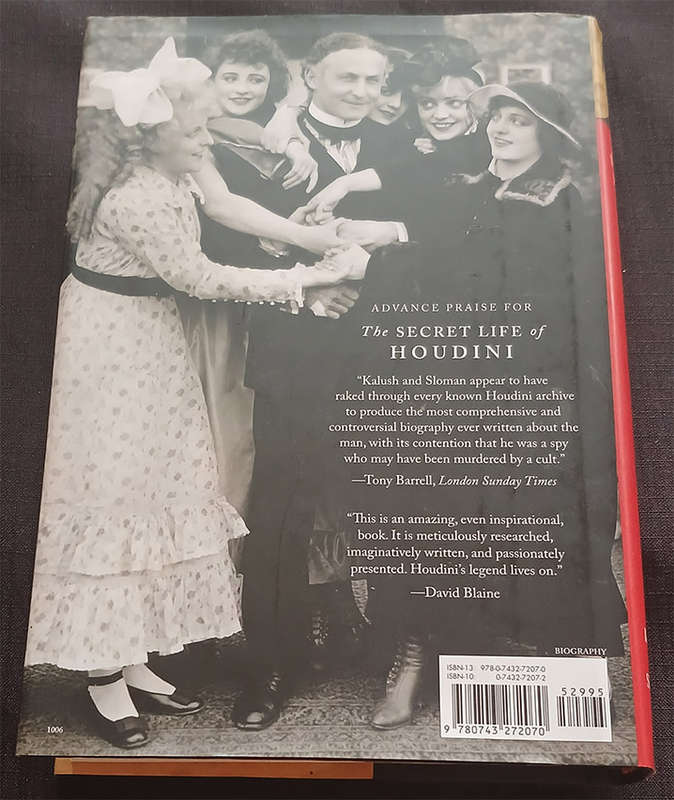 The Secret Life of Houdini by William Kalush & Larry Sloman (1st Edition, 2nd Impression)