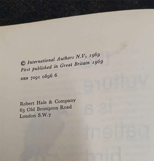 The Vulture is a Patient Bird by James Hadley Chase (1st Edition)