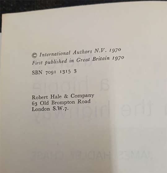 There's a Hippie on the Highway by James Hadley Chase (1st Edition)