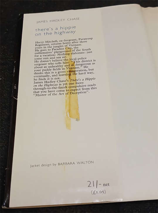 There's a Hippie on the Highway by James Hadley Chase (1st Edition)