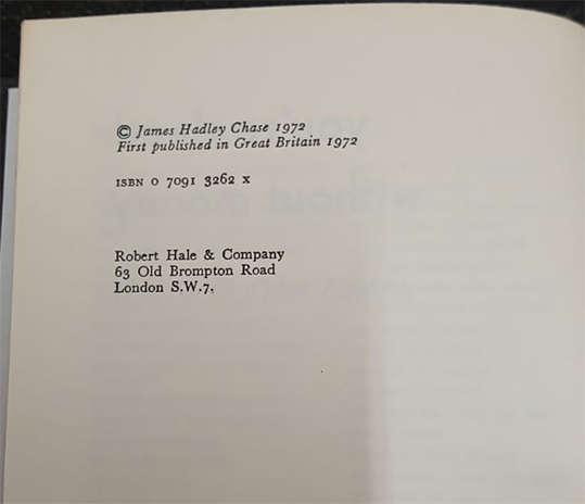You're Dead Without Money by James Hadley Chase (1st Edition)