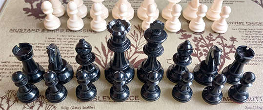 Vintage Staunton Competition Chess Pieces in Box - No Board