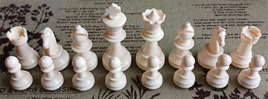 Vintage Staunton Competition Chess Pieces in Box - No Board