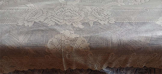 Vintage Patterned Cream Tablecloth - Size 2.4x1.5m
