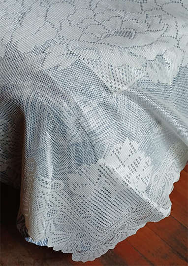 Vintage Patterned Cream Tablecloth - Size 2.4x1.5m