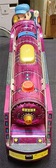 Vintage Metal Bell Clanger Red Mountain Express Train Battery Operated