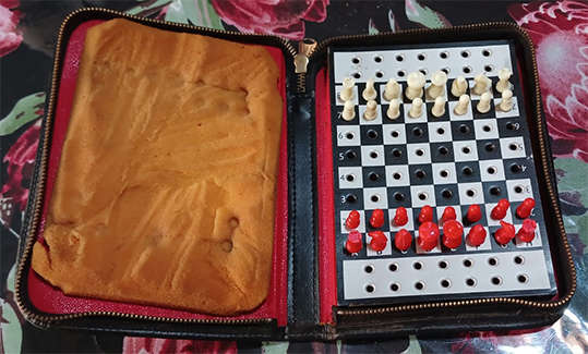 Vintage Mini Travel Chess Set