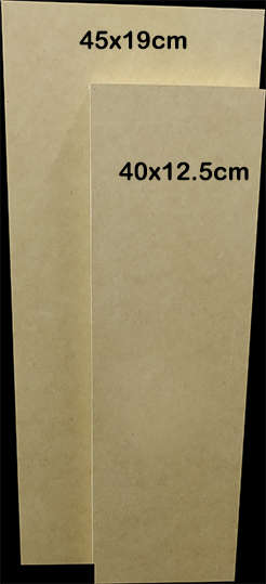 Raw MDF Wooden Canvas Bundle - 2x (45x19cm)